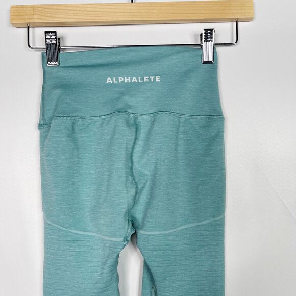Alphalete Womens Small S Jade Green OG Revival Leggings Seamless Workout Gym - Picture 7 of 10